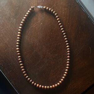 Cultured chocolate pearl necklace, never worn